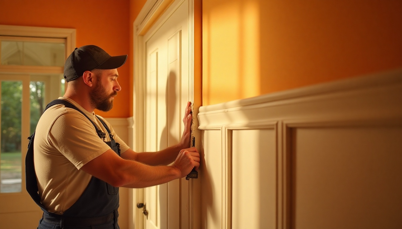 Finish carpentry detail work in Perry Township Ohio — custom trim installation by K and K Construction