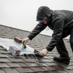 Temporary roof leak repair in North Canton OH – K and K Construction professional roofing services.