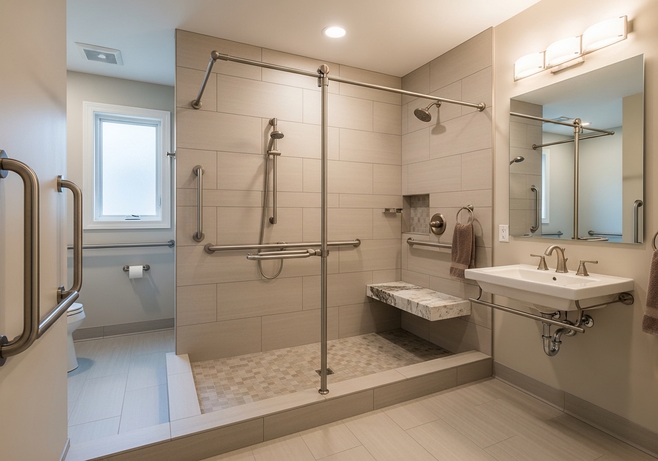 Aging in Place Bathroom Modifications in Ohio — Walk-In Showers & Grab Bars